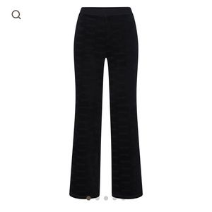 SKIMS logo velour tracksuit pants XXS onyx